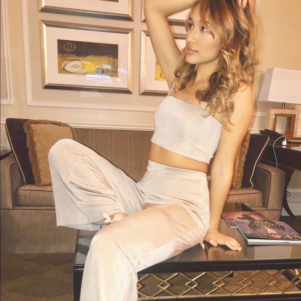 Two piece, sleek but comfy outfit